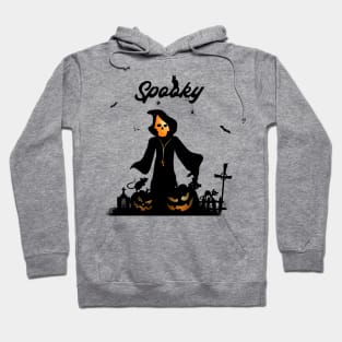 Funny halloween design with skeleton, pumpkin Hoodie